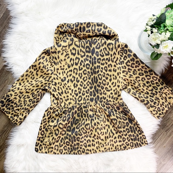 ❤️SOLD❤️3 Sisters Leopard Large Button Peacoat • - Picture 2 of 7